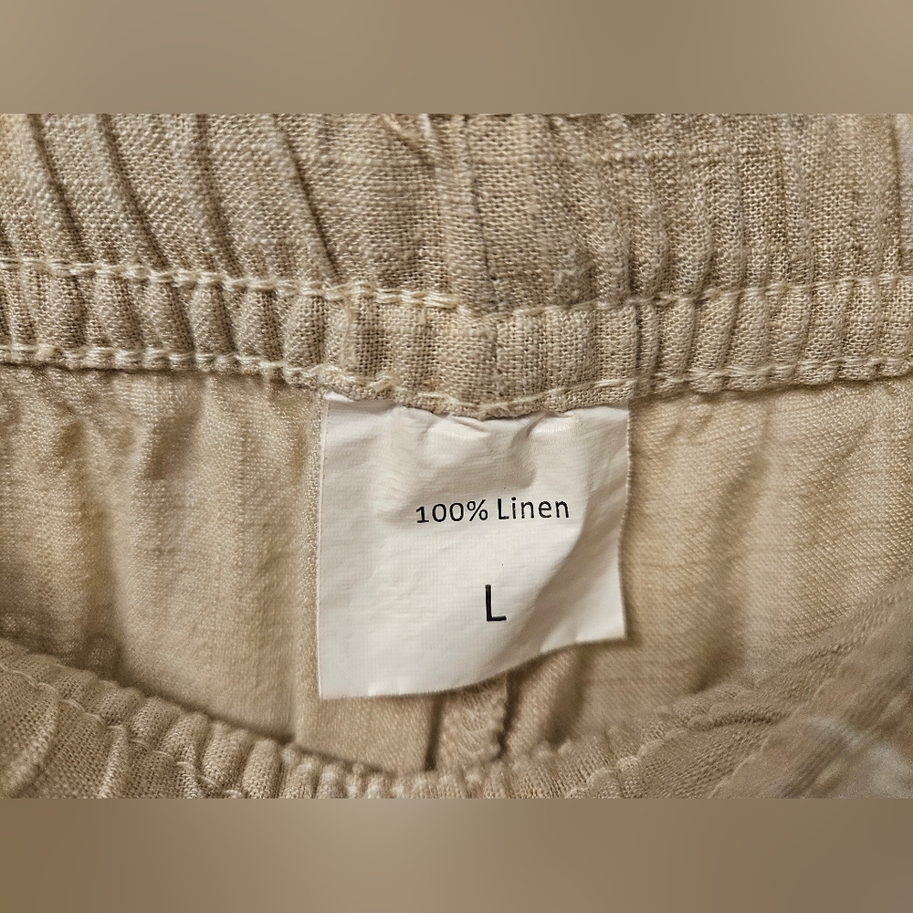 Linen Pull-on Pants - Picture 2 of 3